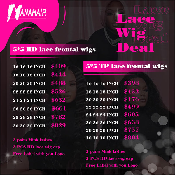 Luxury virgin 5*5 Real HD Lace Closure Wig Human Hair Glueless Wig in Wholesale