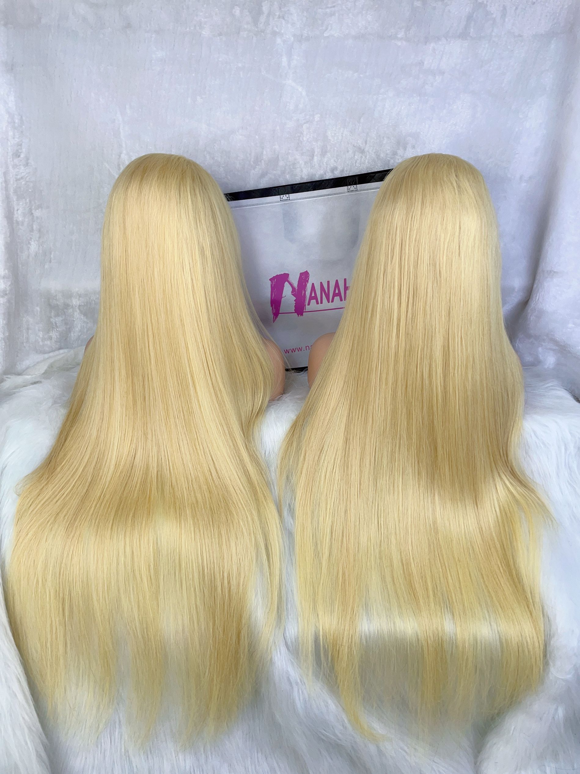 blond straight wig