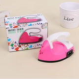 Mini Iron Portable steam Electric Iron Heat folding For Flat Hair （Only Ship with hair）
