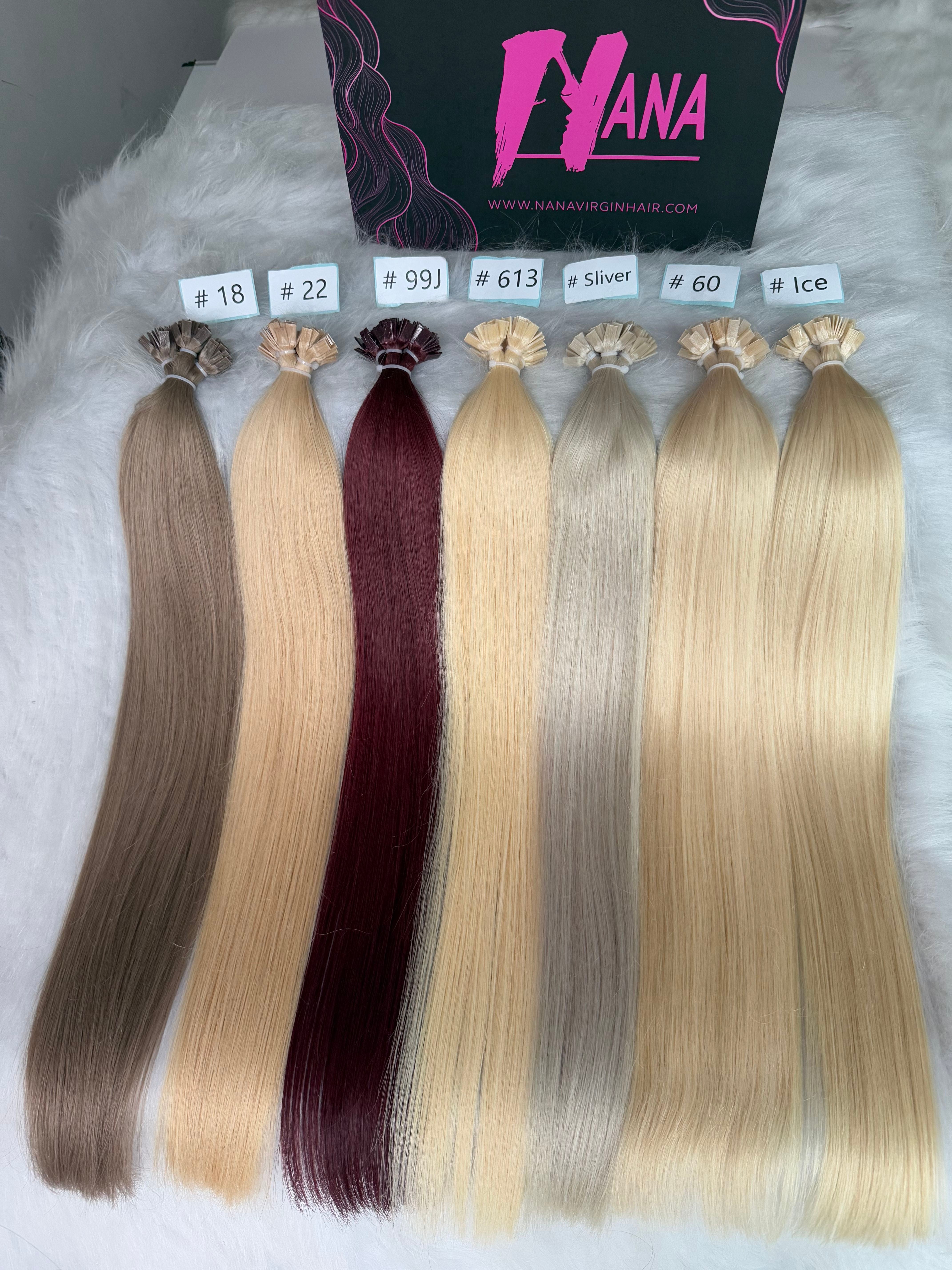 Luxe Virgin human hair color K tip Hair Extensions