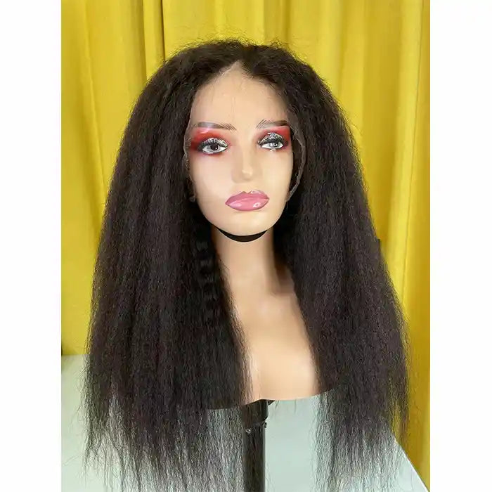 Kinky Straight Hair Raw Human Hair Wigs