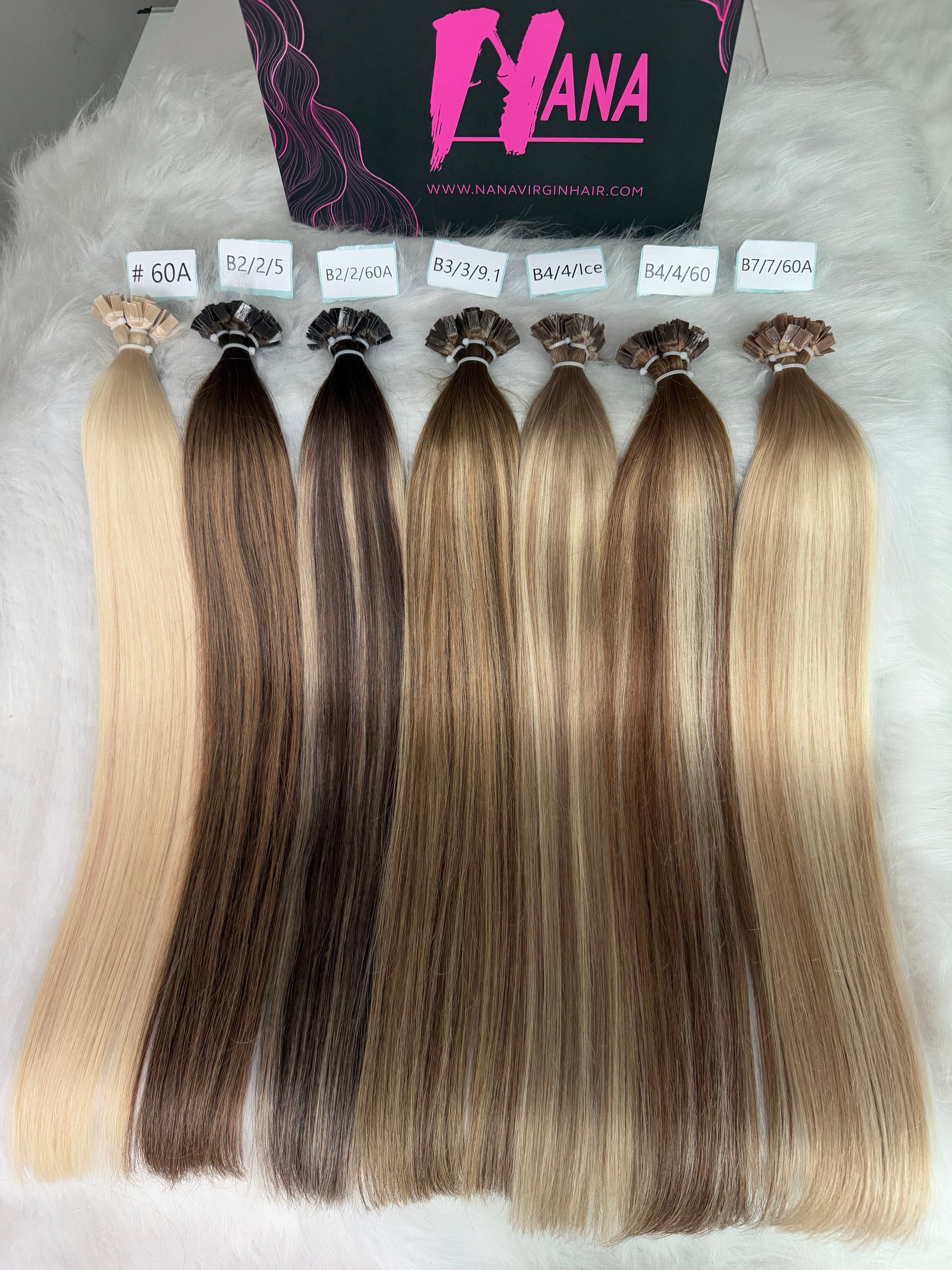 Luxe Virgin human hair color k tip Hair Extensions