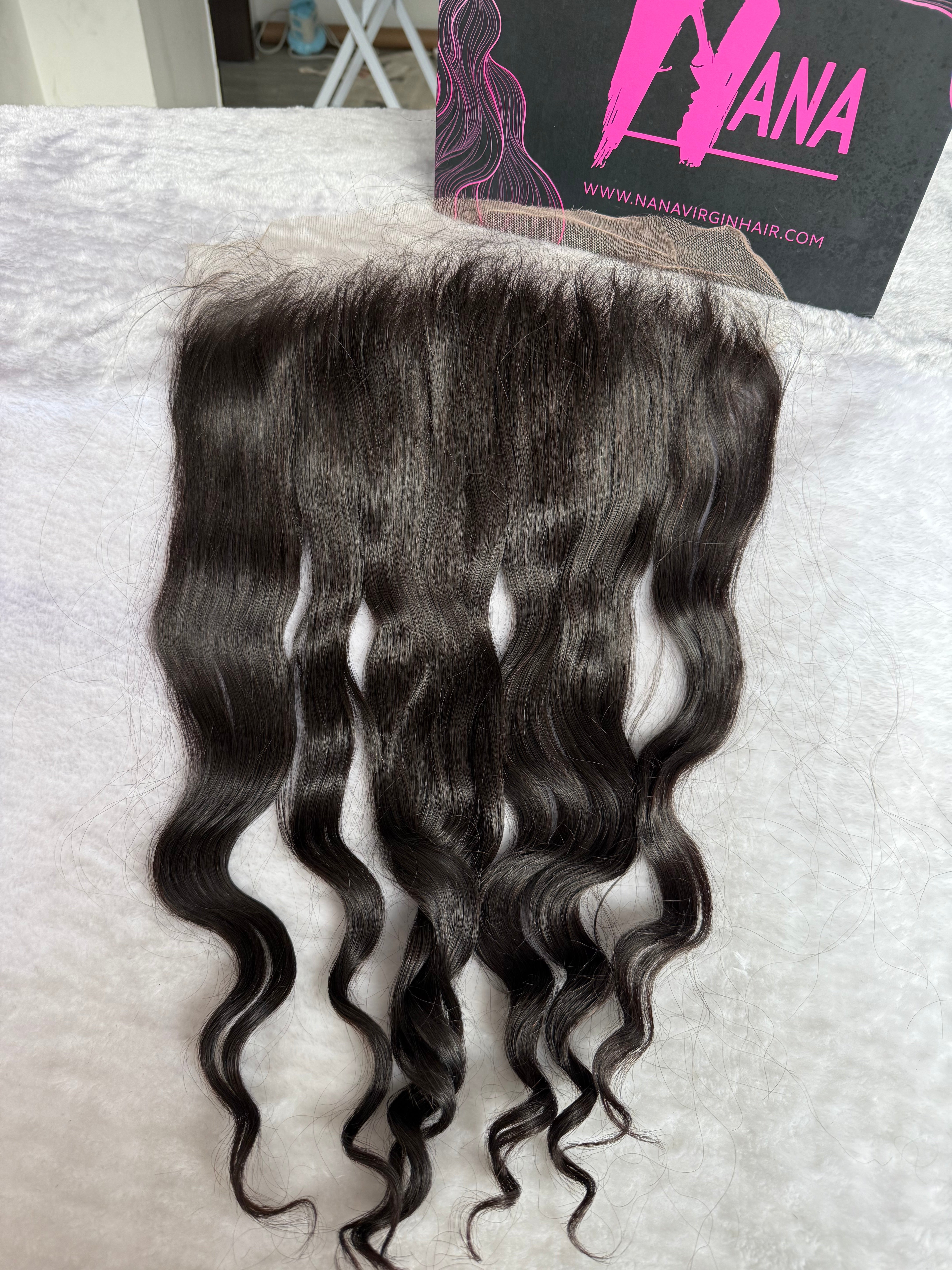 Lace Frontal Loose Wave Raw Hair HD and Transparent lace one donor human hair frontal 13x4/13x6