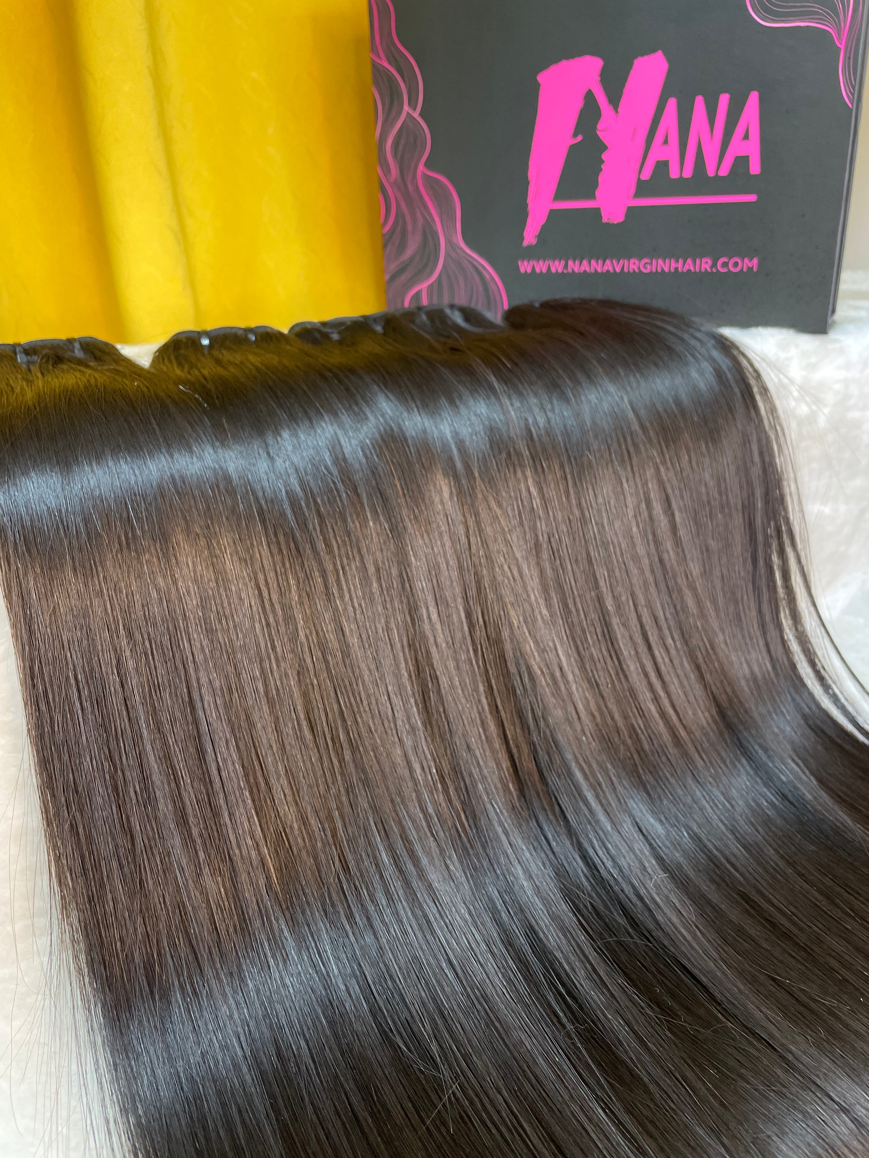 Straight raw hair bundles
