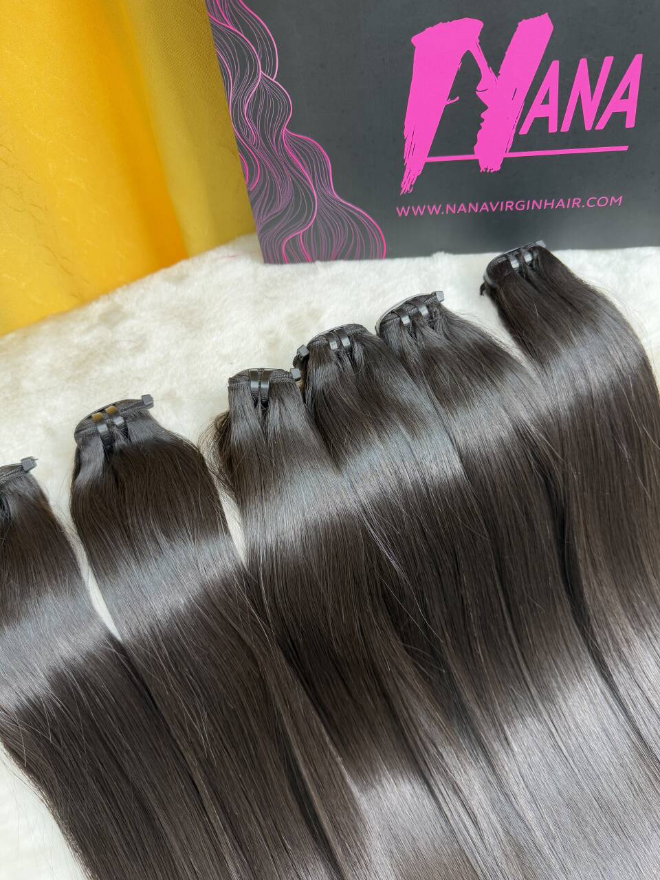 Premium Top Quality Vietnamese Raw double drawn Bone straight hair from one donor