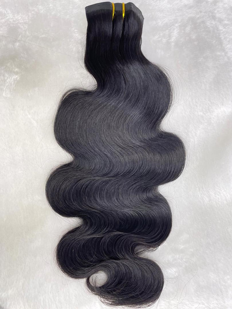 Wholesale  Premium quality seamless clip in hair extensions one donor hair
