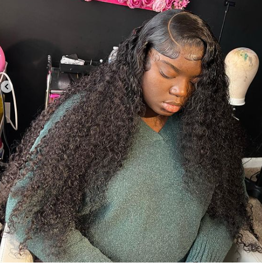 Human hair curly wigs