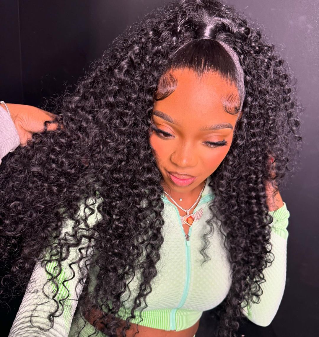 High-Quality Italian Curly Lace Frontal Wig