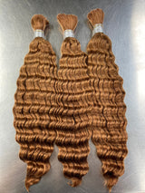 wholesale bulk hair vendor unprocessed raw human hair bulk deep wave bulk braiding human hair