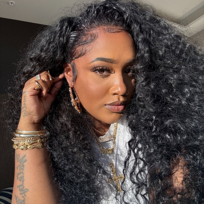 200% Raw Half Wig Density None Lace Wig Wear And Go Wig Drawstring Wig