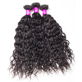 wholesale virgin human hair bundle deals water wave hair deal 3 or 4 Bundles with HD Transparent Closure