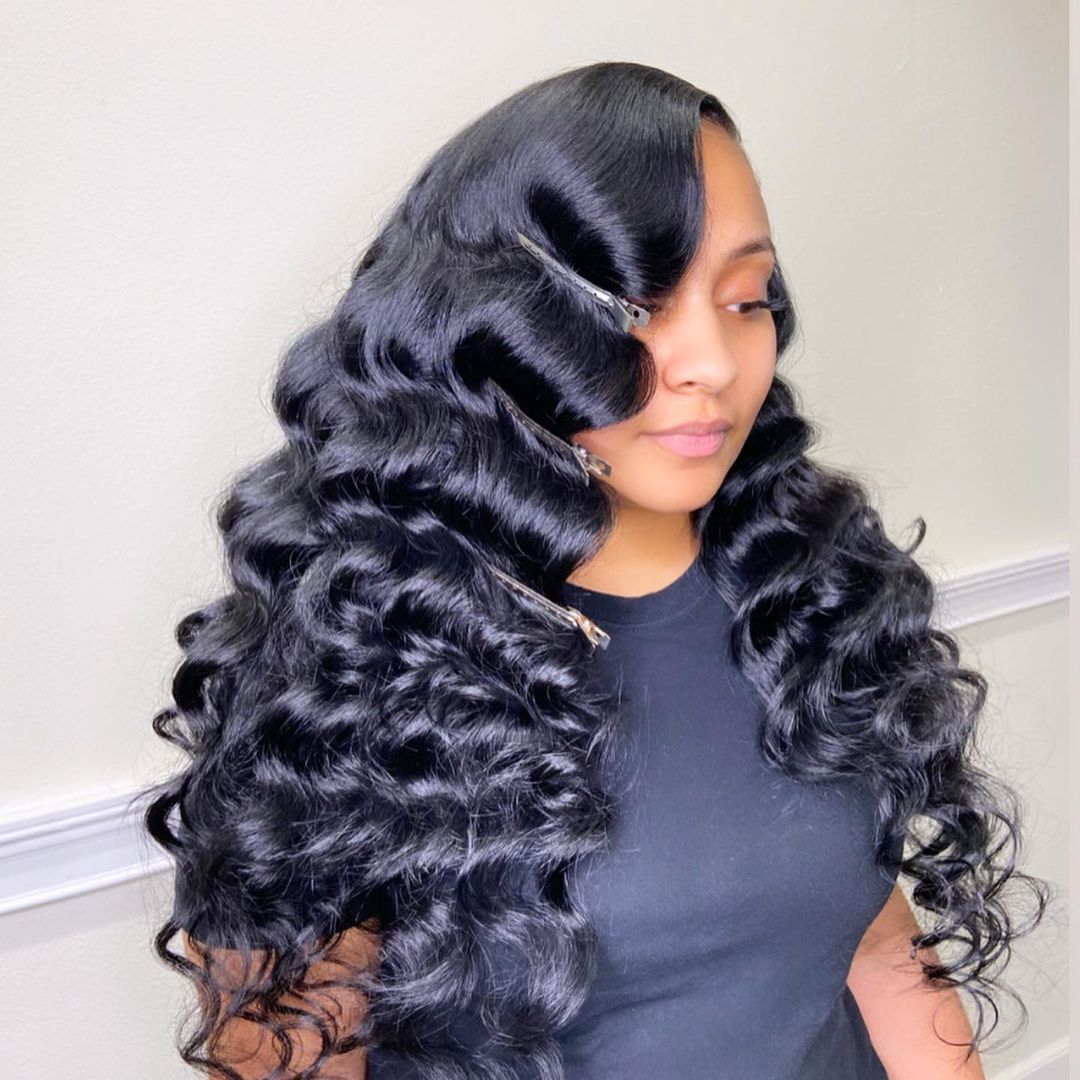 loose deep wave wig