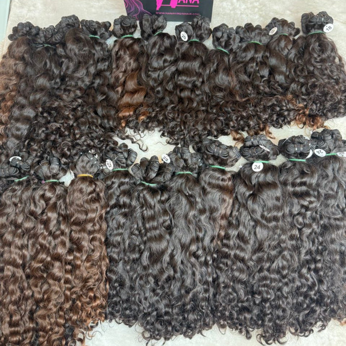 Best quality Unprocessed Raw Indian Curly Hair Bundles From One Donor