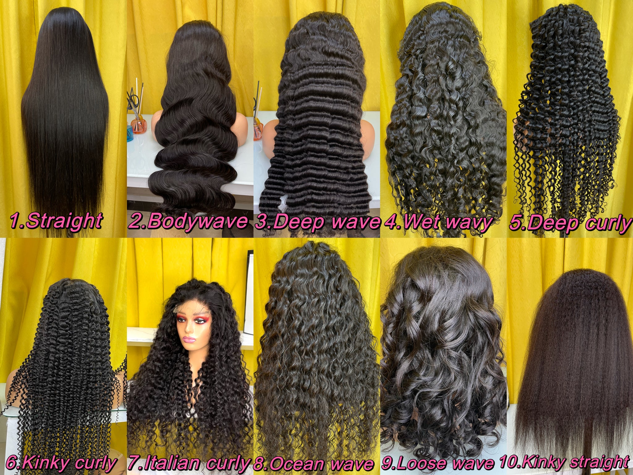 160% Raw Half Wig None Lace Wig Wear And Go Wig 160% Density