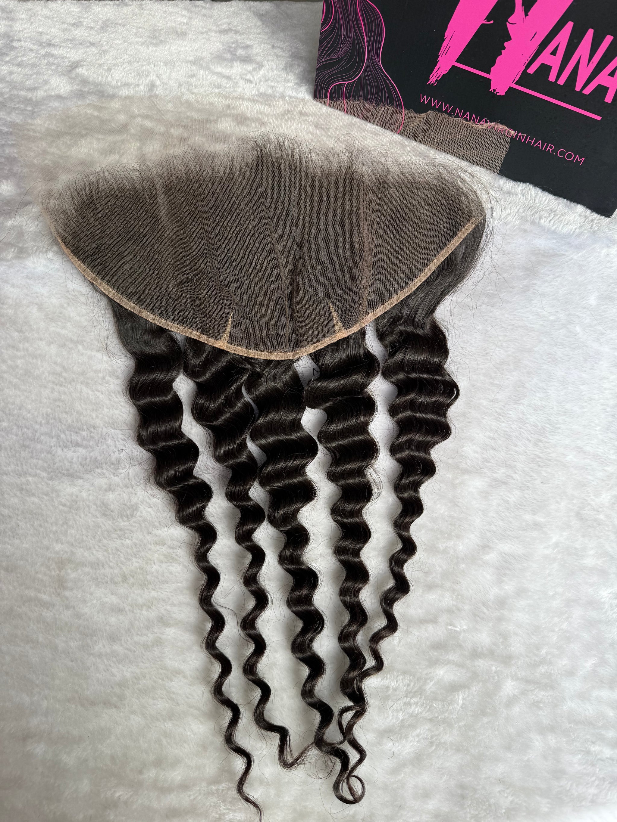 Raw Hair Loose Deep Wave Bulk Bundles deal with frontal 13x4 13x6