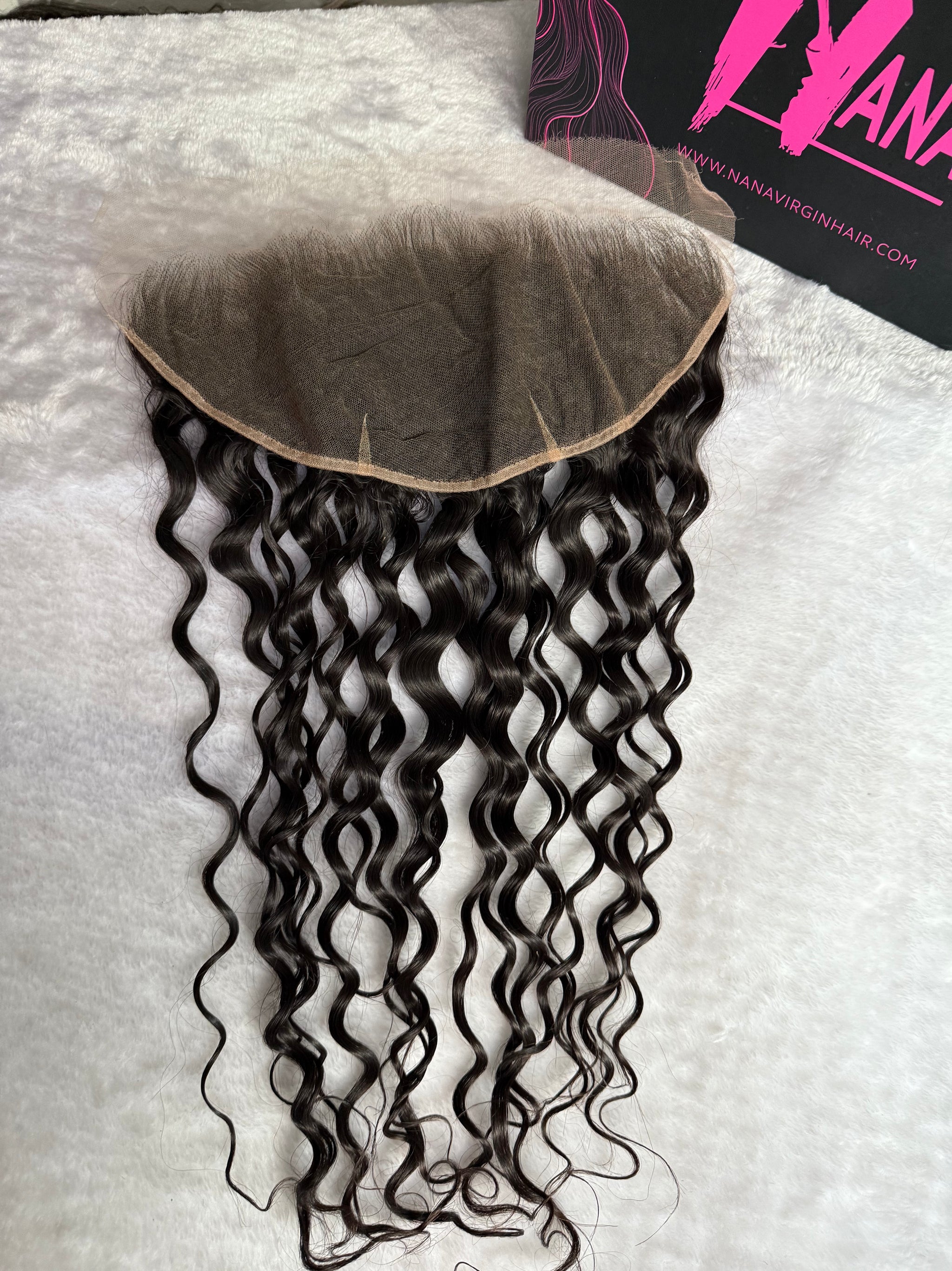 Raw Human Hair Water Wave one donor hair bundle deal with frontal 13x4 13x6