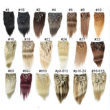 Different colors Clip-In human hair Extensions