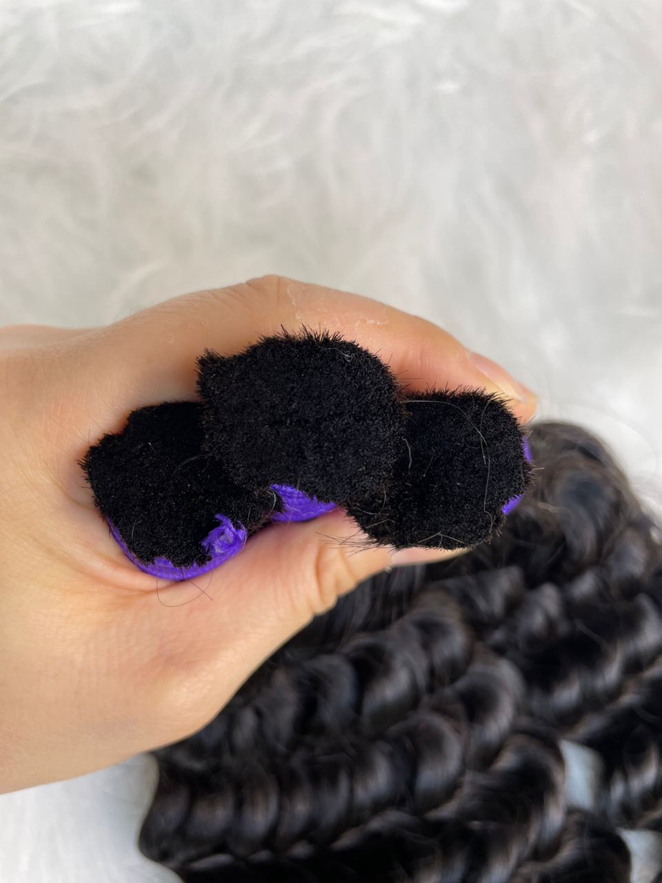 1b# virgin  hair bulk deep wave