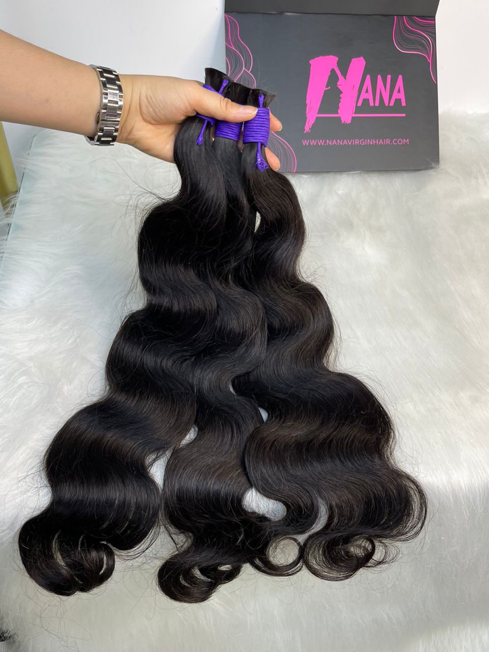 1b# virgin hair hair bulk body wave 