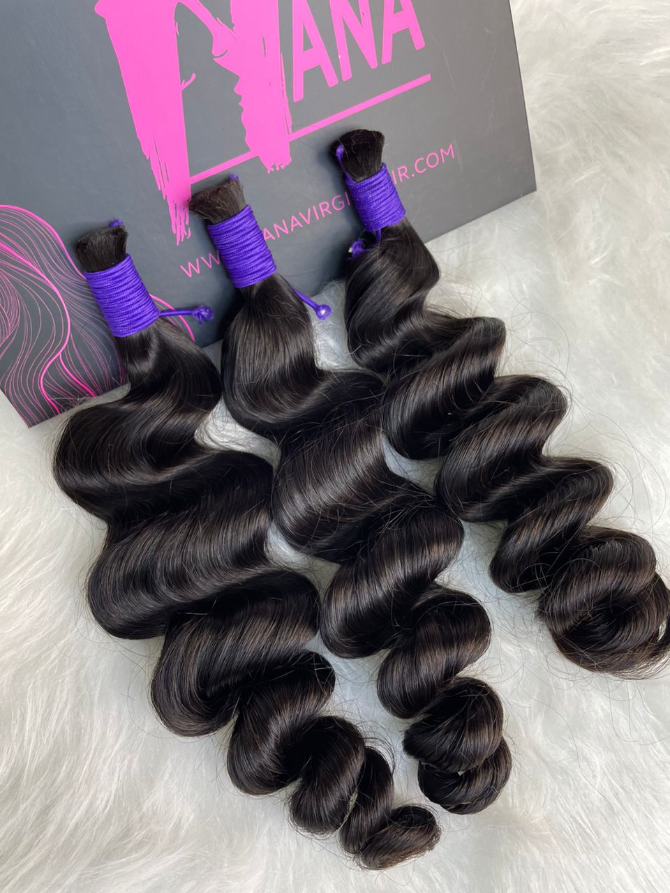 1b# virgin hair hair bulk loose wave 