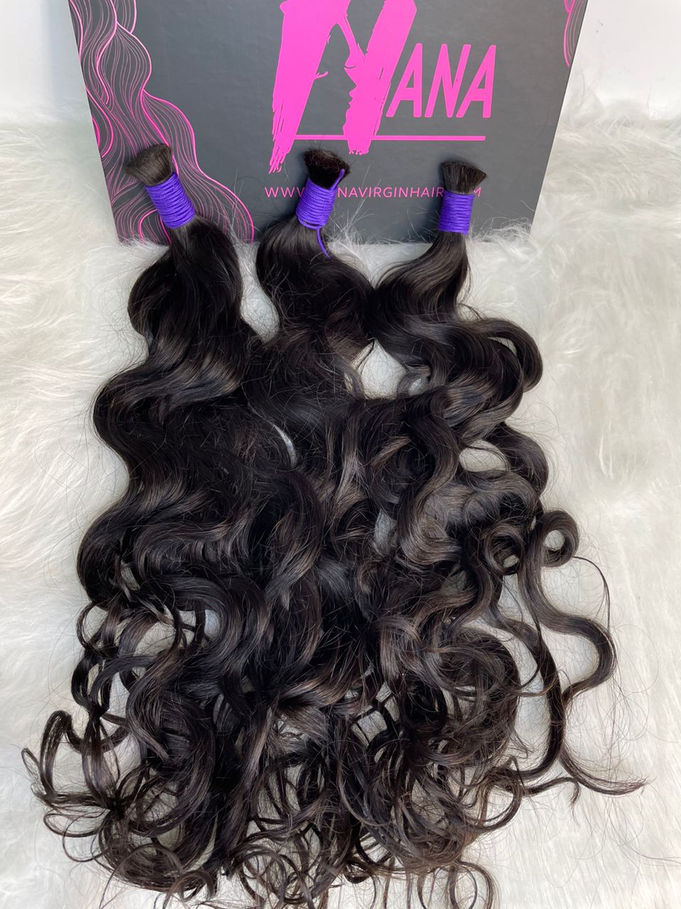 1b# virgin hair hair bulk natural wave 