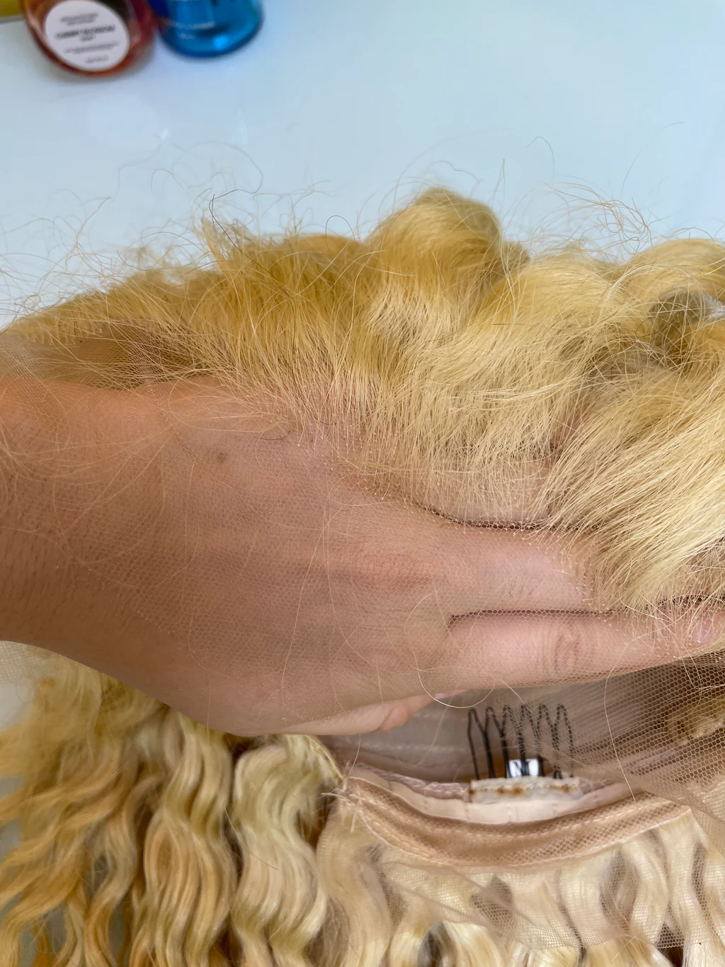 Virgin 613 Italian Curly Frontal/Closure Wig Blonde Curly Blond Curly Wigs