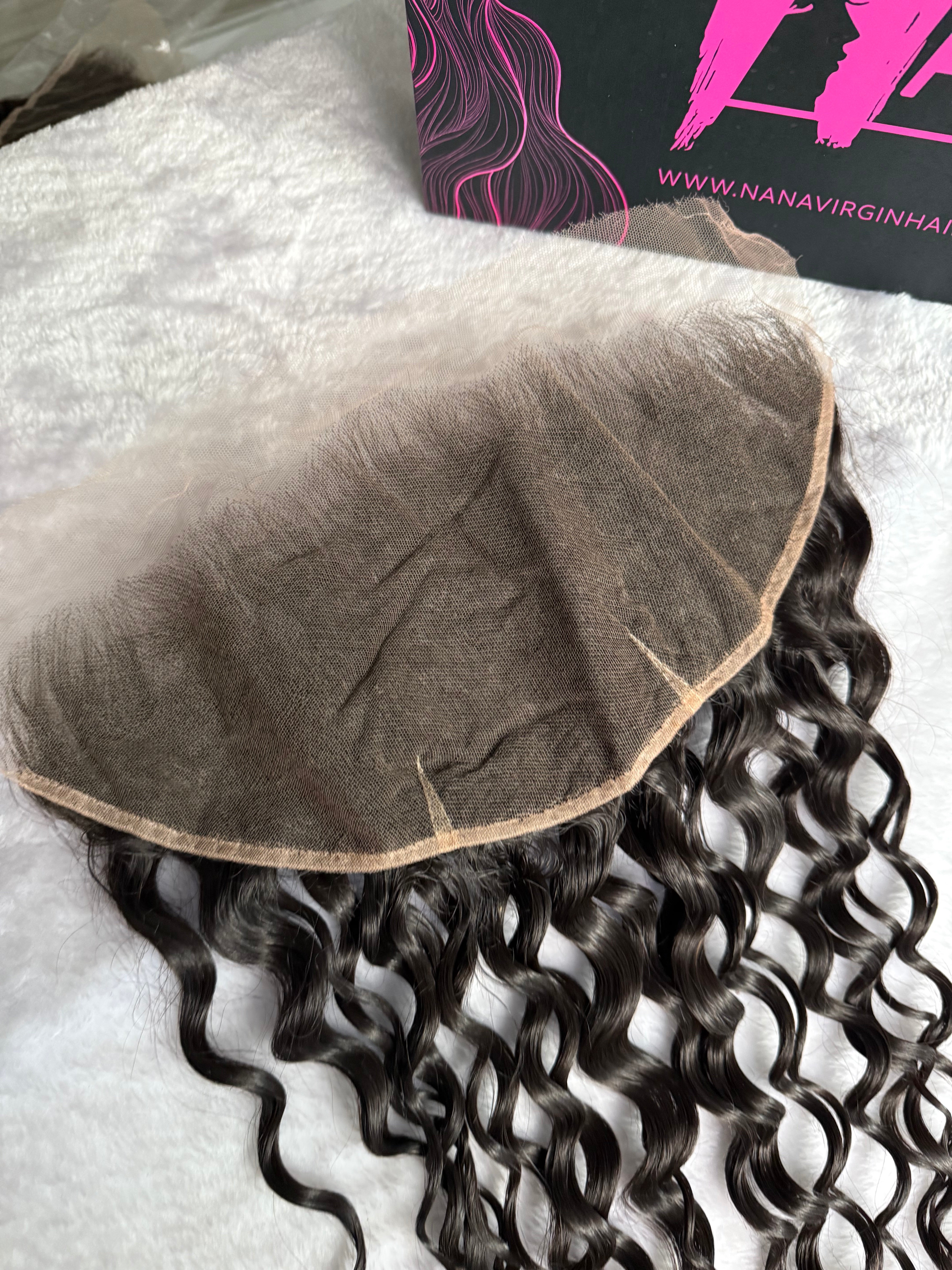 Water wave lace frontal Raw hair HD / transparent lace frontal natural hair line 13x4/13x6