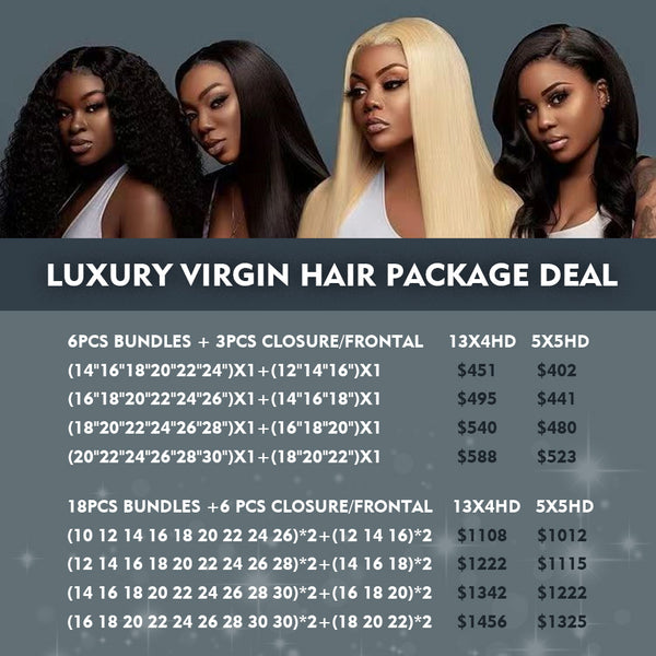 Luxury Virgin Hair Wholesale Unprocessed 100% Brazilian human hair Bundles Package Deal