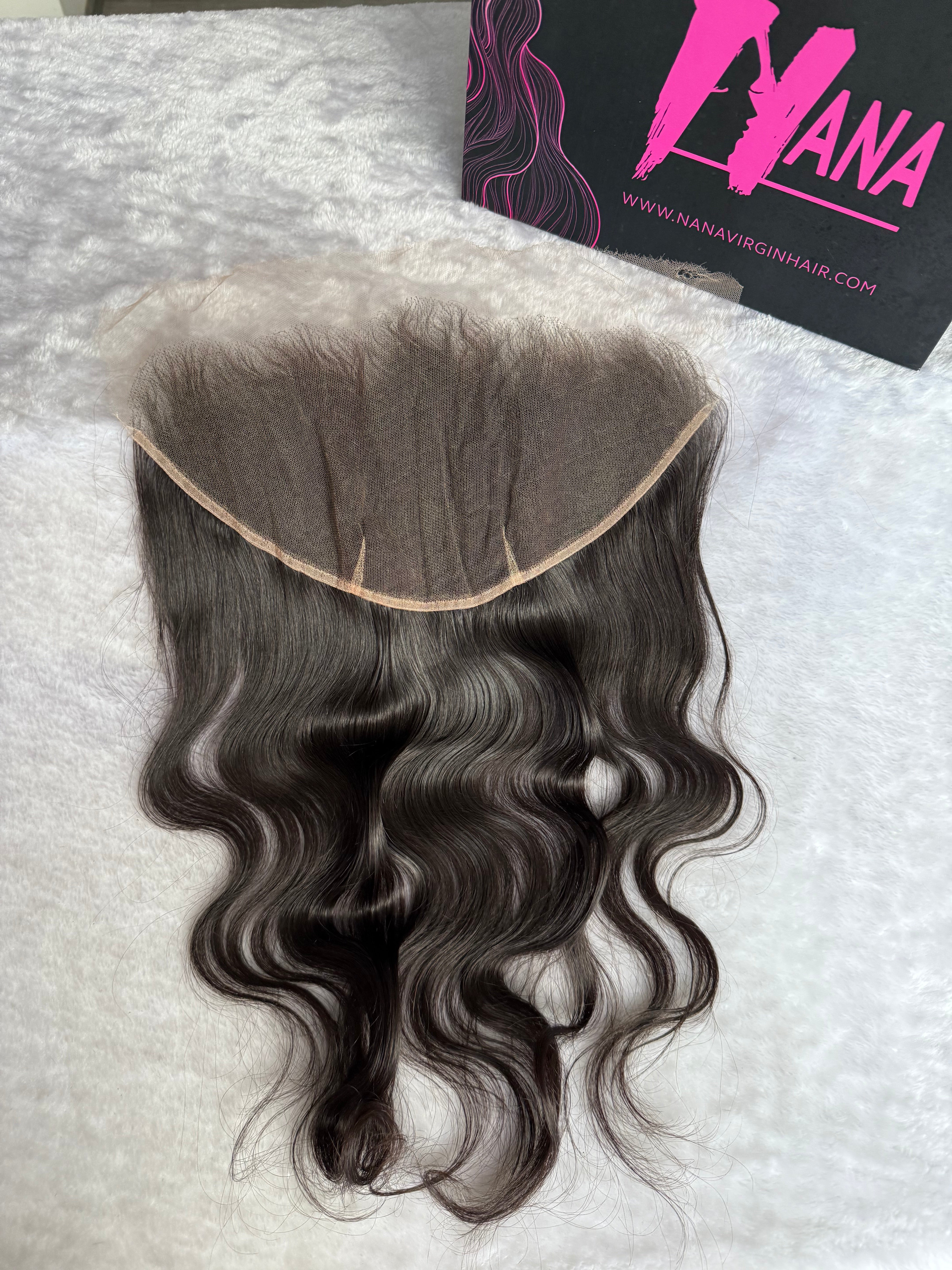 Raw Hair Body Wave HD Lace Frontal Natural Hair Wholesale line with baby hair HD lace and transparent lace 13x4/13x6
