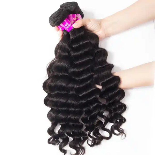 Virgin Hair Brazilian deep wave human hair bundle deal 1 bundle/ 3 bundle /4 bundles