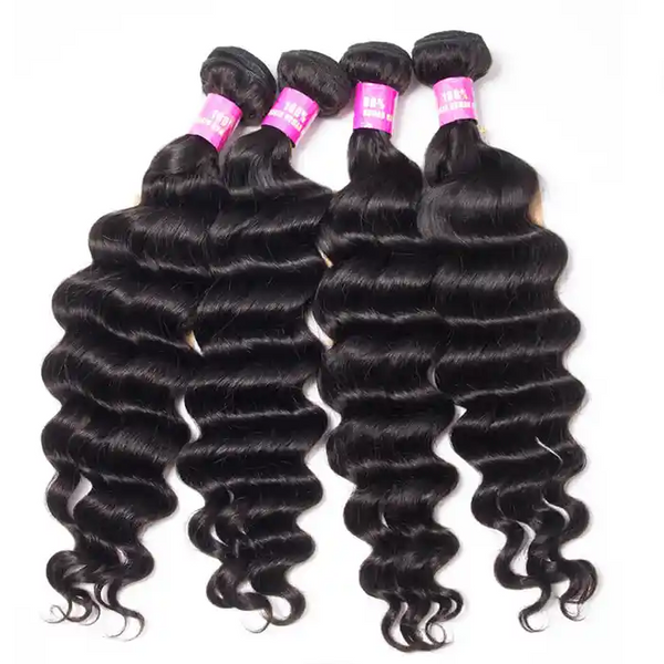 Virgin Hair Brazilian deep wave human hair bundle deal 1 bundle/ 3 bundle /4 bundles