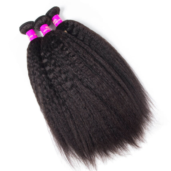Virgin Hair Brazilian hair weave Kinky Straight bundle deal 1 bundle/ 3 bundle /4 bundles