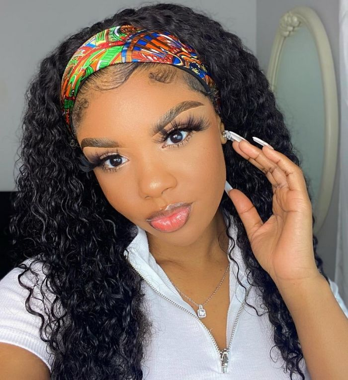 Raw/Virgin Burmese Curly Headband Wig NO-Lace NO-Glue