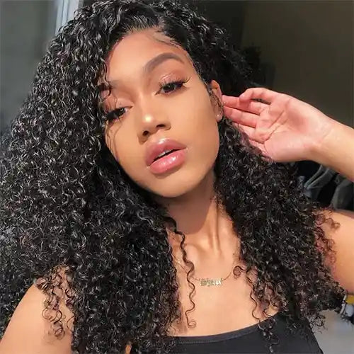 Curly bundle human hair wig