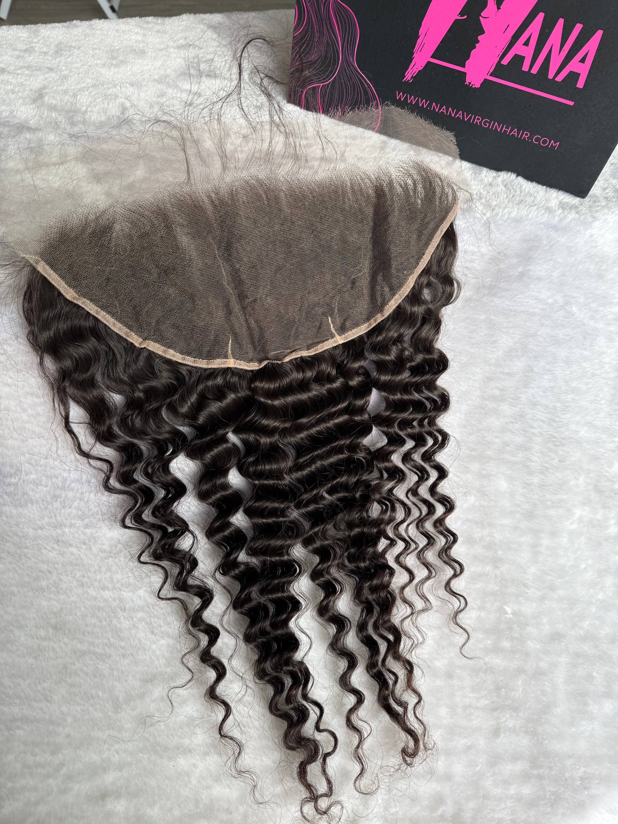 Deep Wave Raw Human Hair unprocessed frontal HD&Transparent lace frontal 13x4/13x6