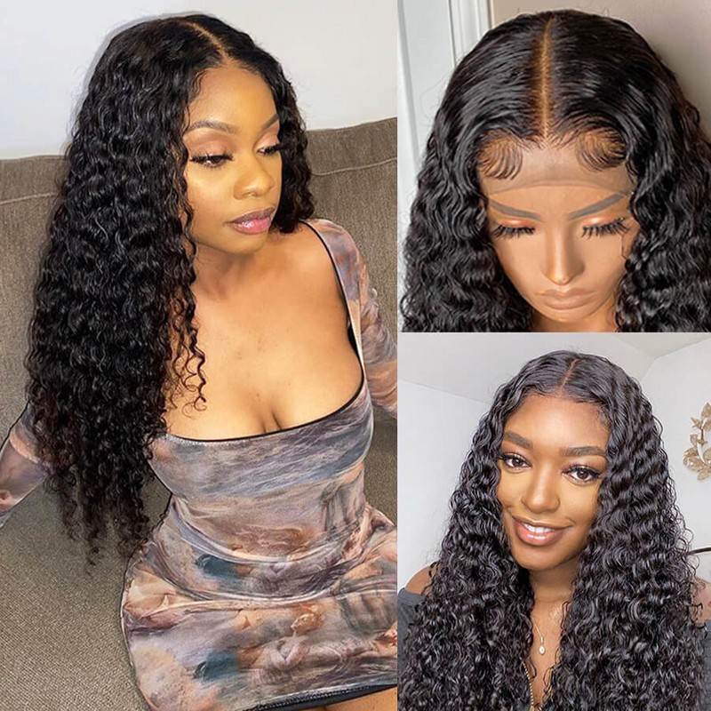 Virgin Hair Glueless Italian Curly Human Hair Wigs 13x4 and 13x6 Full Lace Frontal Wig For Braiding Pre Plucked HD Lace Wigs