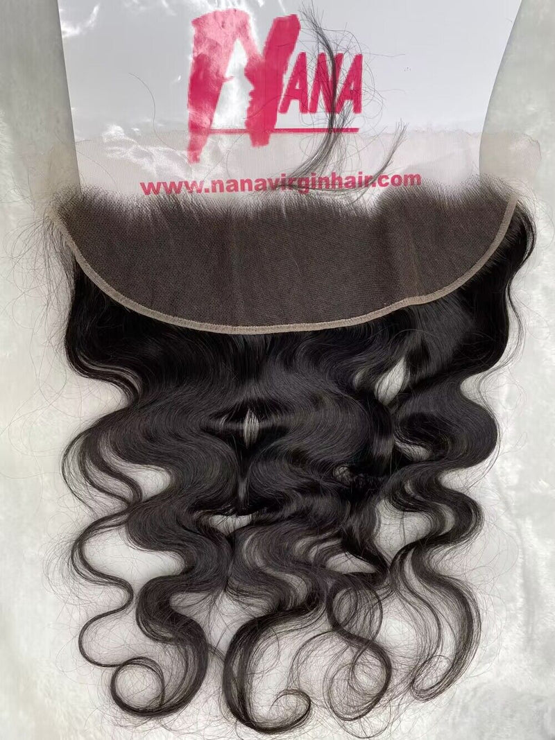 Virgin Human hair body wave Transparent lace&HD lace natural hair line with baby hair frontal 13x4/13x6