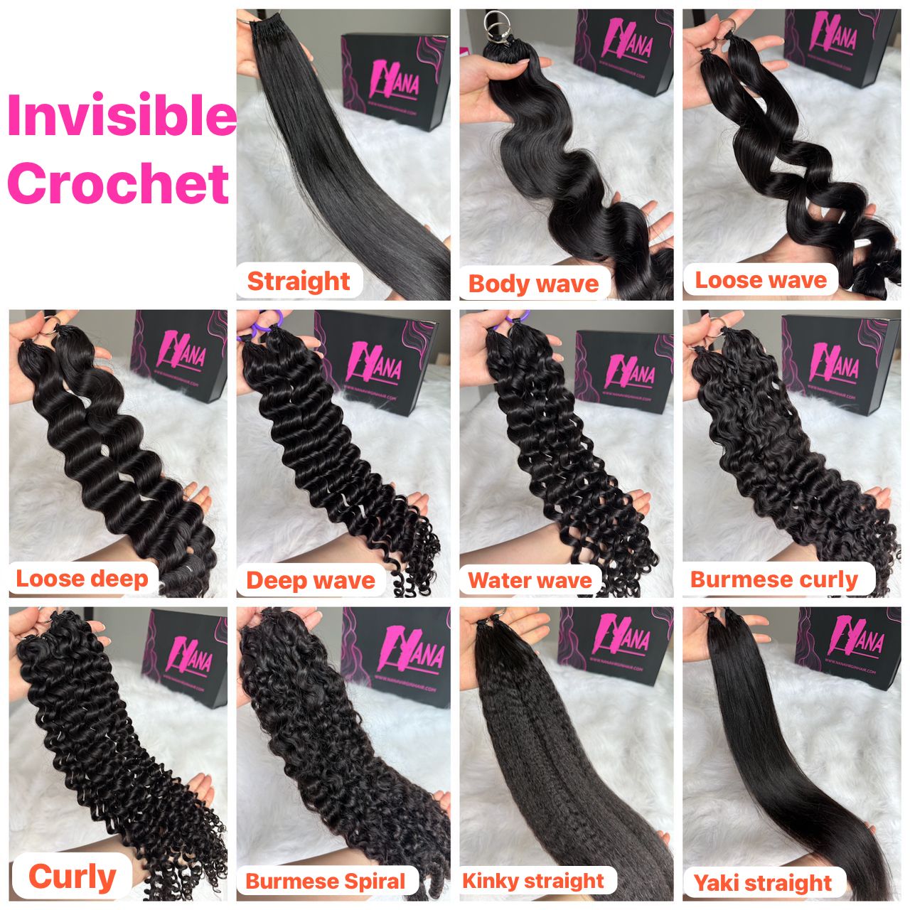 Invisible Croche thair extensions 