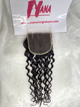 Wholesale Italy curly closure Lace closure transparent&hd closure 4x4/5x5/6x6/7x7