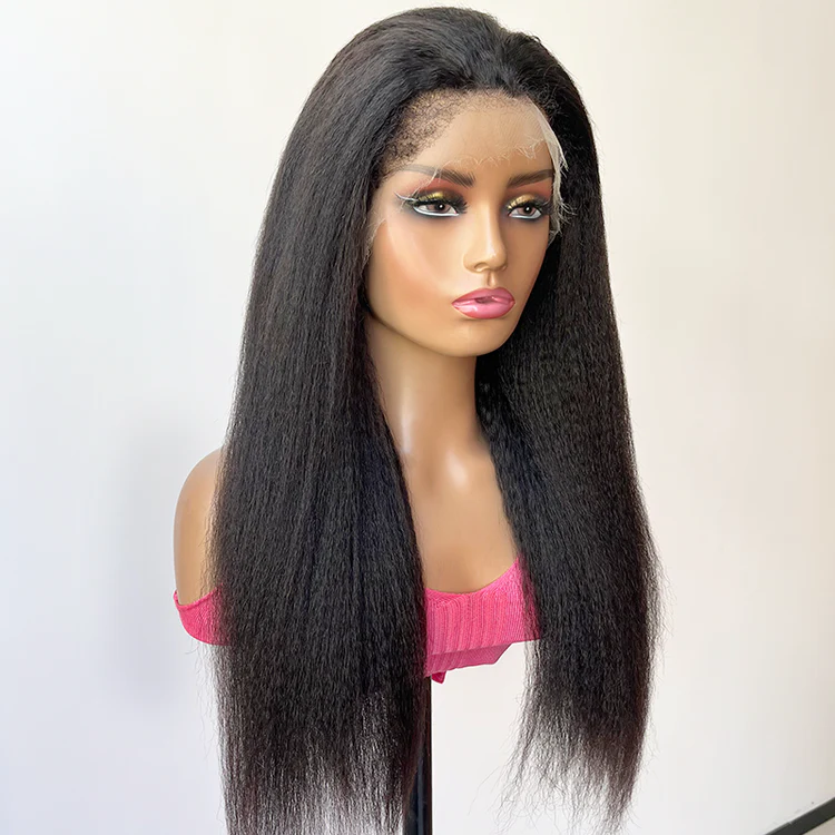 Black kinky straight wig