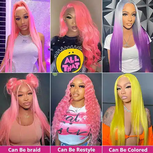 Lace Frontal Closure Wigs Green