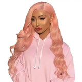 Lace Frontal Wig Body Wave Pink