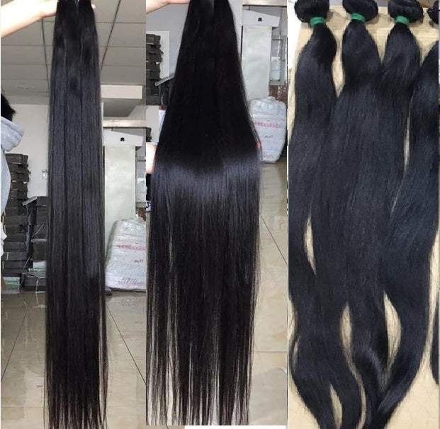 Long Raw hair Body wave and Straight bundle deals