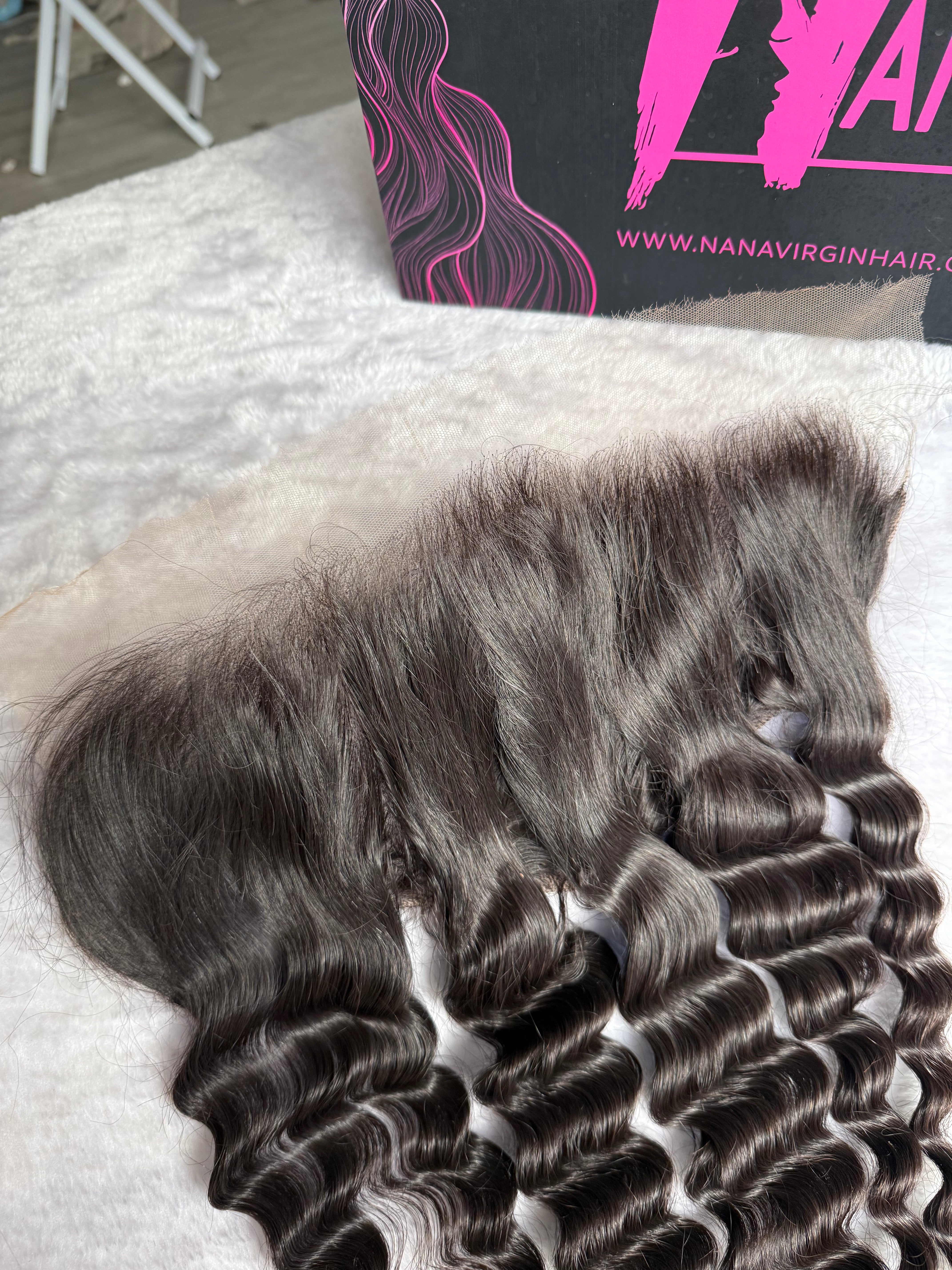 Lace Frontal Loose Deep Wave top grade raw hair HD&Transparent lace unprocessed 13x4/13x6