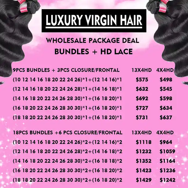 Luxury Virgin Hair Frontal Lace Closure Wig