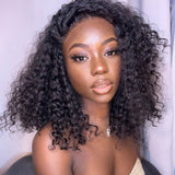 Virgin Hair Glueless Wig Big Curly HD Closure Wig Cap Size 4x4 5x5 6x6 7x7 Short Curly Bob Wigs No Glue Pre Plucked Natural Hairline