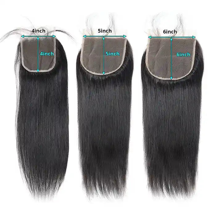 Raw Hair Wigs Lace Closure Straight