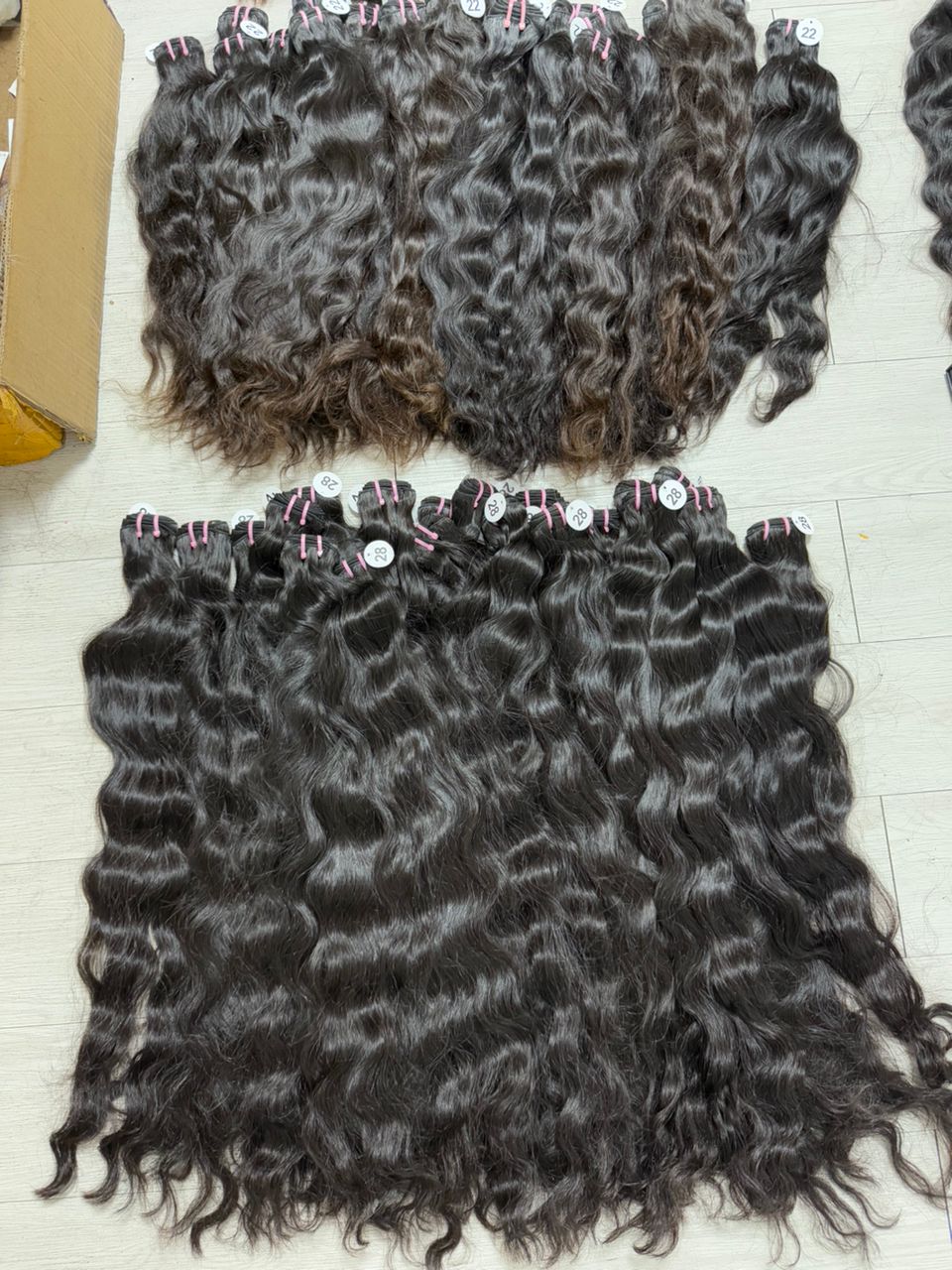 Raw Indian wavy Hair Bundles From One Donor
