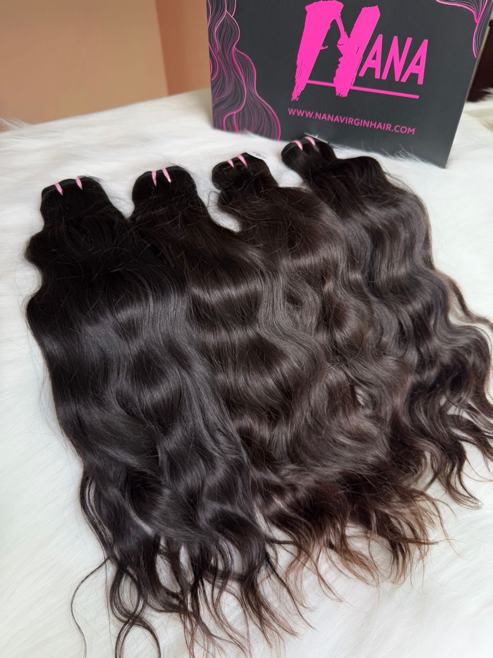 Raw Indian wavy Hair Bundles From One Donor