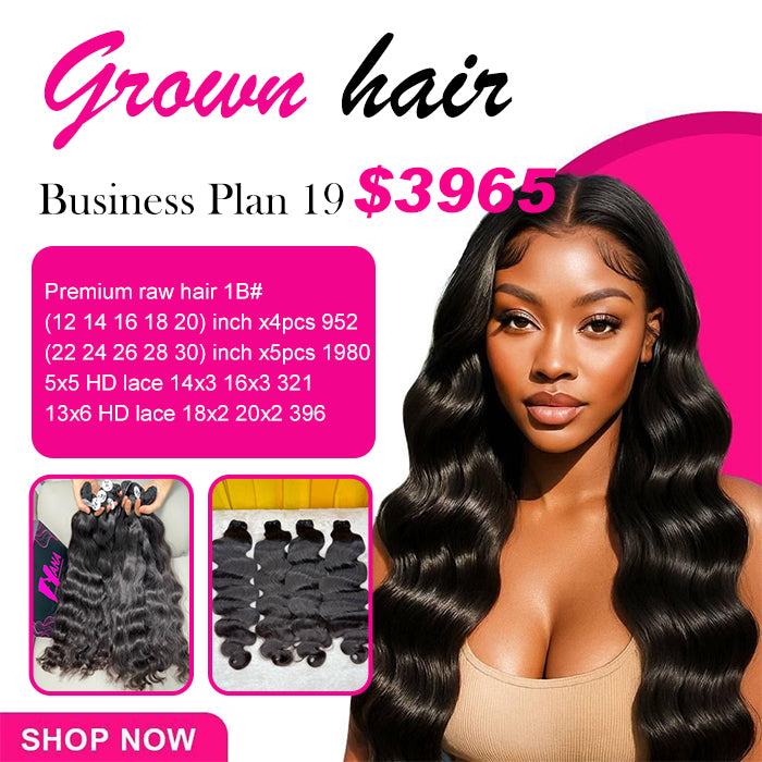 Premium quality raw hair from one donor raw hair Bundles Deal 19